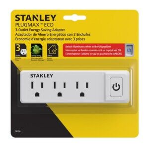 STANLEY 3 OUTLET WALL ADAPTER WITH ON/OFF SWITCH